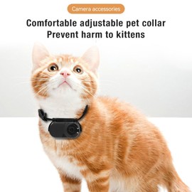 Fabater Cat Collar Camera, 1080P HD Dog Tracker Collar, Mini Action Camera for Indoor and Outdoor Video Recording, No WiFi Required, Birthday Gift (Black)