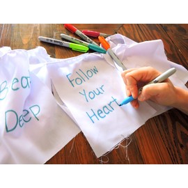 Blank Prayer Flags Set of 10 Flags Put Your own Prayers (White)