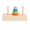 GEMEM Tower of Hanoi,Wooden Towers of 10 Rings Puzzle with