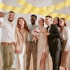 6 Pack Papel Picado Wedding Banner Gold, 120 ft Plastic