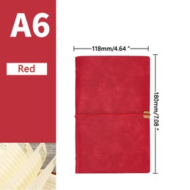 2 STÜCKE A5 Leder Notizbuch, 23 x 17 cm, 200 Seiten nachfüllbar Vintage Reisetagebuch Notizblock Tagebuch, mit Liniengummiband, Geschenk für Geburtstag, Männer, Pad Notes, persönliches Notizbuch (rot)