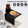 GHKINMAL Couch Cup Holder Tray, 3 in 1 Large Couch