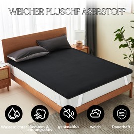 ohano Mattress Protector 90 x 200 cm Waterproof Incontinence Pad Washable Mattress Protector Waterproof Mattress Covers Incontinence Bed Pad Waterproof Mattress Topper Black