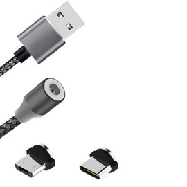 K-S-Trade Qualitativ & Innovativ Hochwertiges Magnet-Lade-Kabel Sync-Kabel Daten-Kabel Für Energizer Ultimate U505S Mit USB-Typ-C-Anschluss Und
