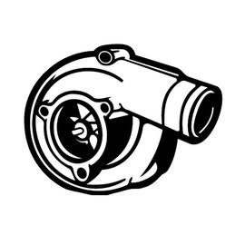 Turbo Turbine JDM LLI | Decal Vinyl Sticker | Cars Trucks Vans Walls Laptop | Black | 5.5 x 4.2 in | LLI2309