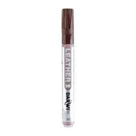DARWI - DA0420013810C - Marcatore per cuoio - colore Cacao - Punta 2 MM - 6 ML - DARWI LEATHER - Colore per cuoio morbido- Hobby Creativi - Attività manuale - Bricolage