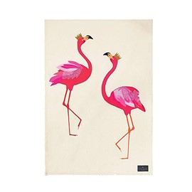 Sara Miller tea towel flamingo placement