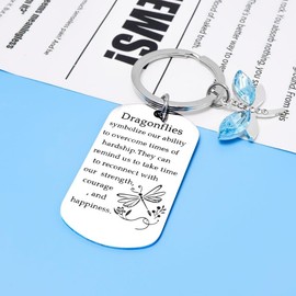 Sjcmbxxs Dragonfly Gifts for Women Dragonflys Keychain inspirational Key Chains Encouragement Meaningful Gifts For Girls Woman Dragonfly Lovers Jewelry charms For Birthday Christmas Stocking Stuffers