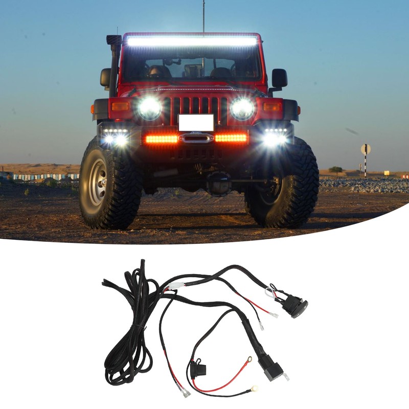 LED Light Bar Wiring Harness Kit 5 Pin On Off
