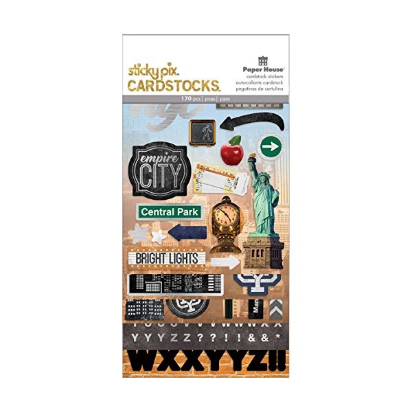 Paper House Sticky Pix Cardstock Multi Pack 5/Pkg-New York