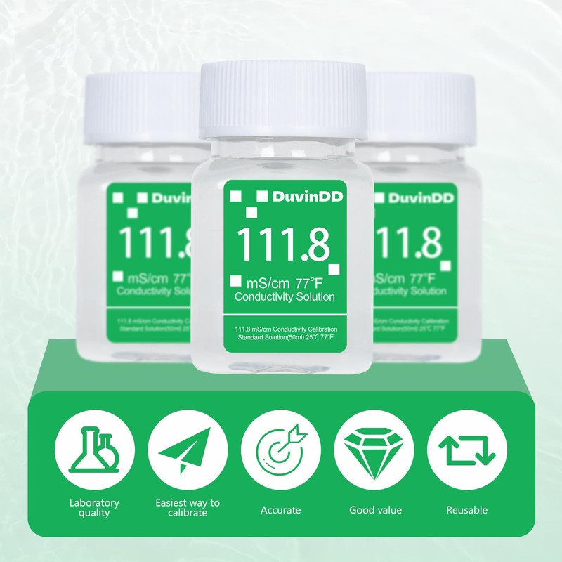 111.8 mS/cm Calibration Solution for Salinity Tester, EC Meter, Pool