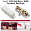 Hoembpn 6 Pcs Cable Connectors Brass Terminal Block 1000V 100A