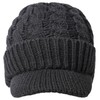 KUYOU Unisex Knitted Beanie Cap Winter Cap Hat with Peak,