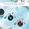 3 Pieces Vinyl Record Keychains, Music Element Keychains, Gift Keychains,
