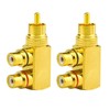 WMYCONGCONG 2 PCS RCA Splitter Adapter RCA Male to 2