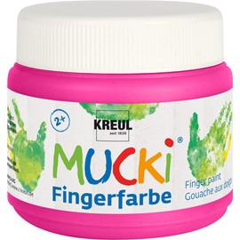 Kreul Mucki Luminous Water-Based Finger Paint, Paraben-Free, Gluten-Free, Lactose-Free and Vegan, Washable, Can be Painted with a Brush, Sponge, Spatula and Fingers