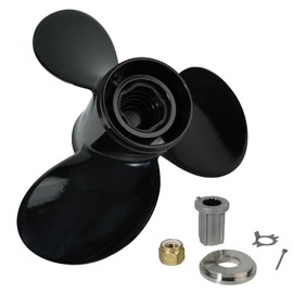 QIKIRUO 13 3/4x15 Aluminum Outboard Propeller fit Mercury Engines 40HP-140Hp,15 Spline Tooth,Pressed in Rubber Hub,RH（13 3/4x15）
