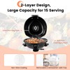 CHEFJOY 1600W Electric Grill Outdoor, 15-Serving Freestanding Camping Grill with