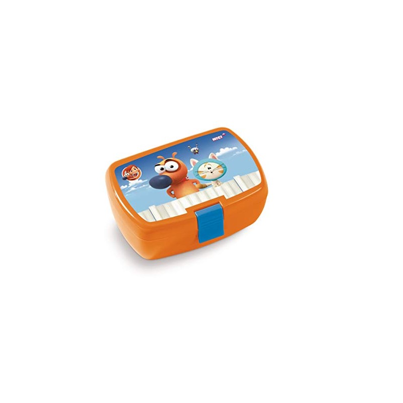 Nici 45442 Lunchbox, Pat The Dog, 18x12,5x6,5cm, Orange/Blue