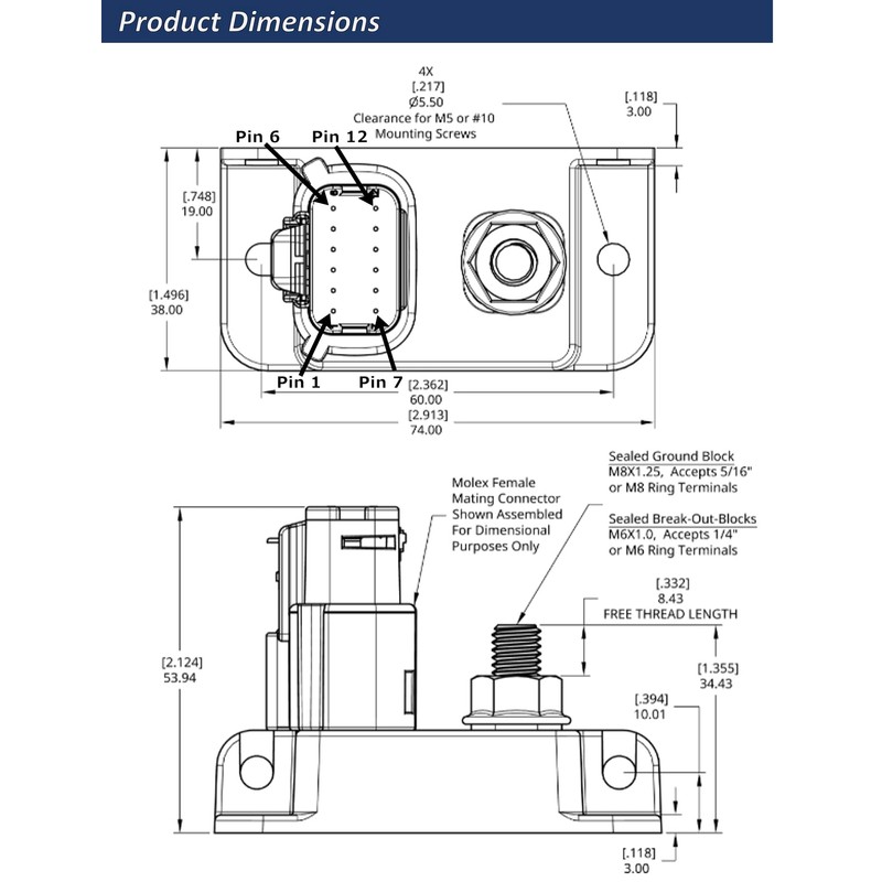 EGIS 12 Pos Sealed Bus Bar (2012B)