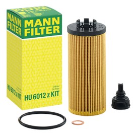 Mann Filter HU 6012 z KIT Cartridge Oil Filter Replacement with Oil Drain Plug Gasket Compatible With BMW 228i Gran Coupe, 228i xDrive Gran Coupe, M235i xDrive Gran Coupe, X1, X2, MINI Cooper