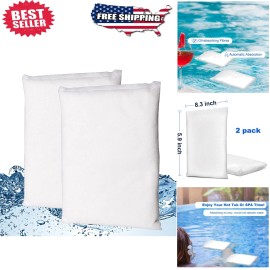 Washable Oil-Absorbing Scum Sponges - 2-Pack for Pools & Hot Tubs, Large Size