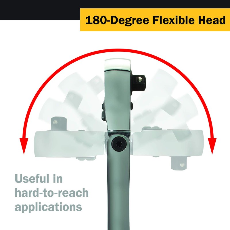 Titan 11302 1/2-Inch Drive x 24-Inch 36-Tooth Extra-Long Flex Head