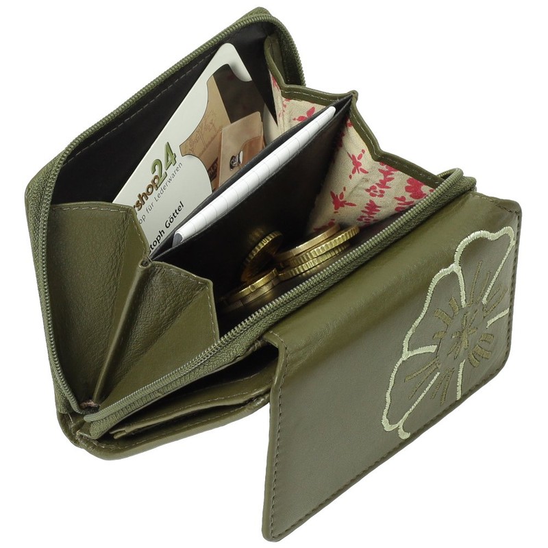 Branco Leather Billfold Purse Women's Purse Black / Red /