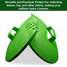 Large Leaf Rake & Hay Collector Leaf Grabber Set | Efficient Yard Clean-up | Lightweight, Durable and Ergonomic for Picking Up Leaves, Grass, Garbage and more | Non-Rusting Material. Set by MYPURECORE