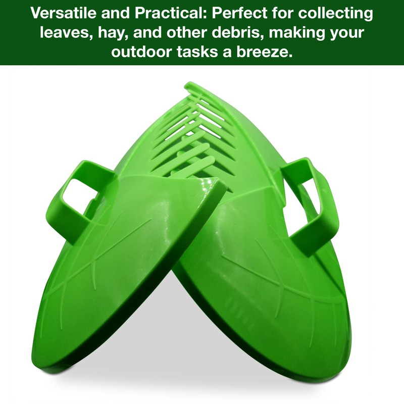 Large Leaf Rake & Hay Collector Leaf Grabber Set |