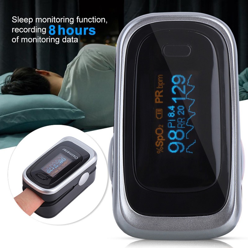 Finger Pulse Oximeter SPO2 PR PI RR Monitoring Blood Oxygen