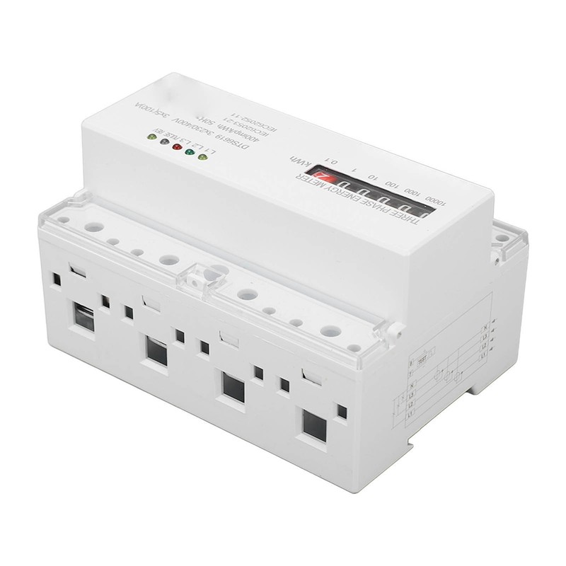 Electric Meter Din Rail 3 Phase 4 Wire KWh Energy