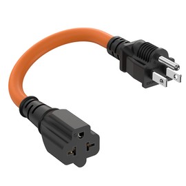1Ft 12AWG 15 Amp Household Plug to 20-Amp Adapter Cable Nema 5-15P to 5-20R,5-15P to 6-15R/20R T-Blade 20Amp to 15Amp AC Plug-Adapter Cable,Heavy Duty 125V 15A to 20A 250V Extension Power Cord