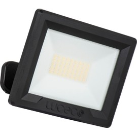 Luceco Essence Multi-Position Floodlight, 30 Watts, 4000K Colour Temperature, IP65 Rated, PIR Motion Sensor, Black