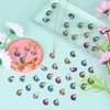 LEGENTLISUR 45Pcs Moon with Owl Charms Bulk Multi-Color Printed Alloy