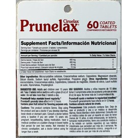 Prunelax Ciruelax Laxative Tabs, 60 ea (Pack of 2)