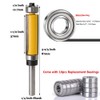 Yakamoz 2Pcs 1/4'' Shank Top and Bottom Bearing Guide Flush
