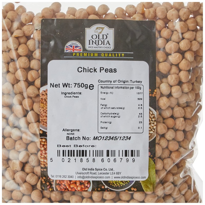 Old India Chick Peas 750g