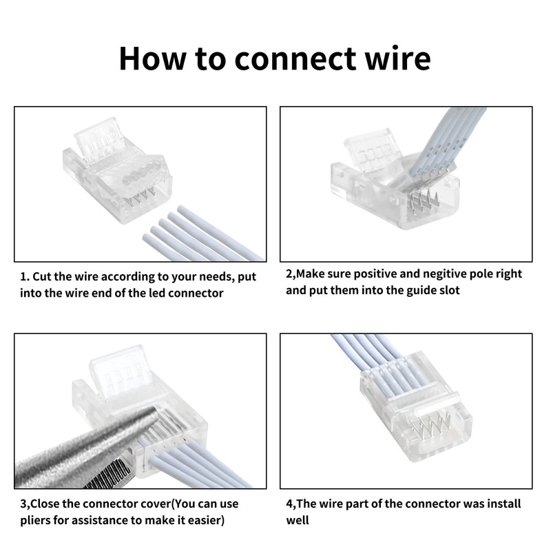 RGBZONE 32.8ft 5 Pin RGBW Extension Cable Wire and 5