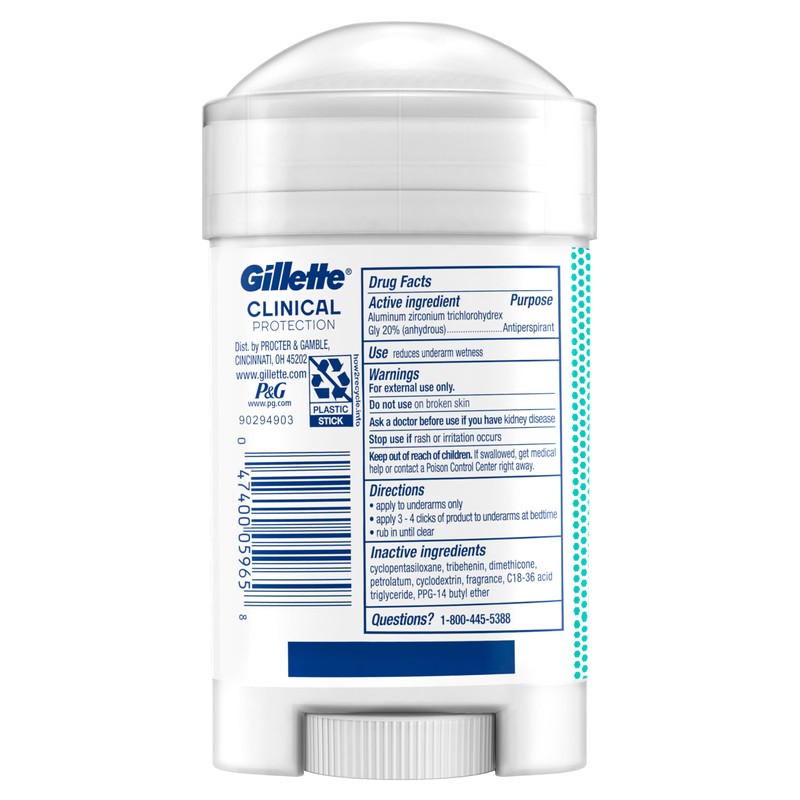 Gillette Clinical Antiperspirant and Deodorant for Men, 72hr Sweat &