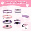 Breakaway Cat Collars with Bell, 4 Pcs Rhinestone Cat Collars,