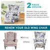 KRFOONN Wingback Chair Covers Slipcovers 2 Piece Stretch Wing Chair