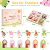 Taricor Farm Animal Peg Puzzles, Wooden Montessori Toys Fine Motor