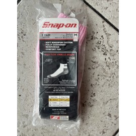 Snap-on Tools Mechanics Ankle Socks Pink Made in USA Medium