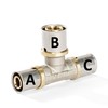 H2O-Flex® Press Fitting T-Piece Reduced 32 x 3.0 mm -