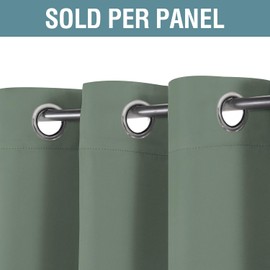 H.VERSAILTEX Blackout Curtain for Living Room Thermal Insulated Window Treatment Curtain Extra Long 108 inch Length Energy Saving Solid Grommet Blackout Drape, One Panel, Green Bay, 52" W x 108" L