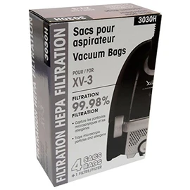 HEPA MICROFILTER BAGS - JOHNNY VAC XV3 - PKG/4+1