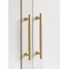 SORWDUERM 2 Pack 5 Inch(128mm) Brushed Gold Cabinet Handles Knurled