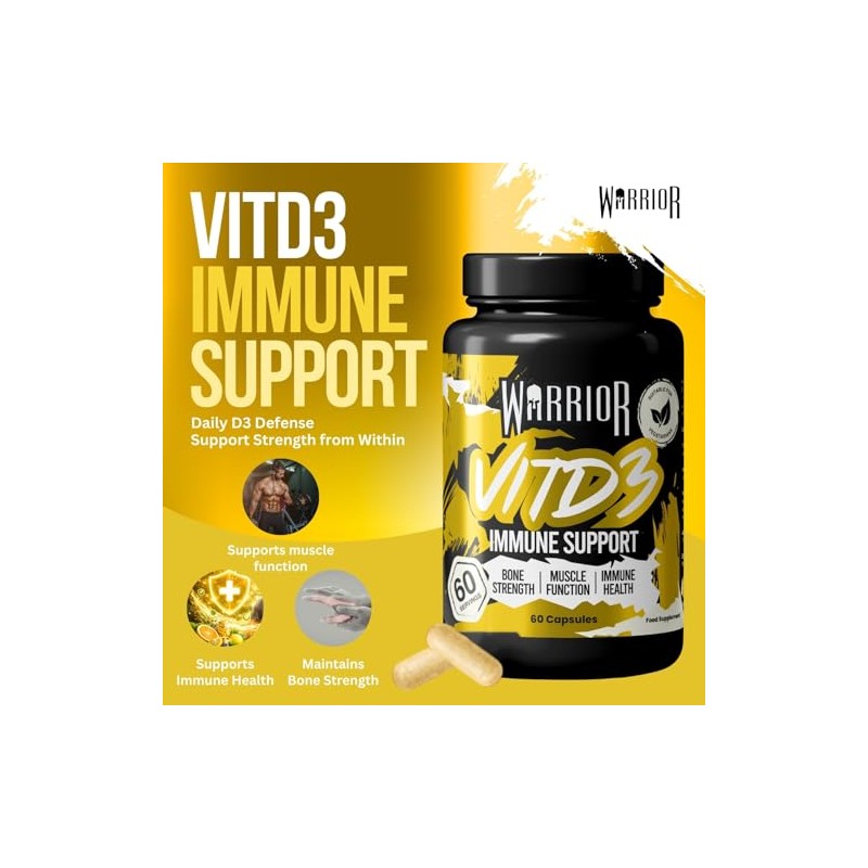 Warrior Vitamin D3 Tablets 4000 IU 60 Day High Strength