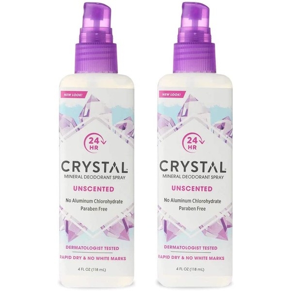 Crystal Mineral Deodorant Spray - Unscented Body Deodorant With 24